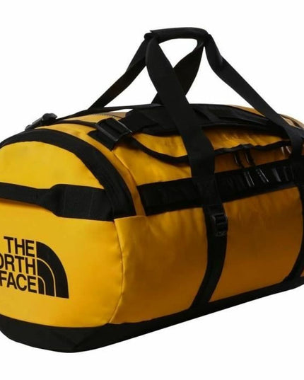 Duffelbag The North Face Base Camp 71L, vattentålig, gul och svart