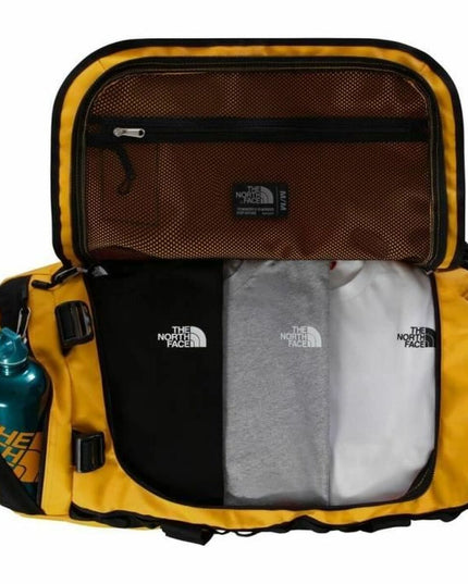 Duffelbag The North Face Base Camp 71L, vattentålig, gul och svart