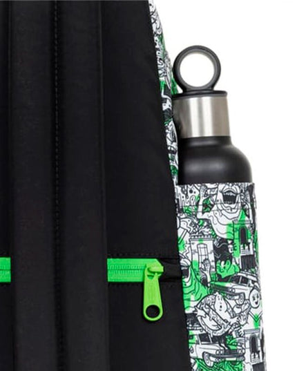 Ryggsäck Eastpak Day Pak'R, grön med doodle-mönster, unisex