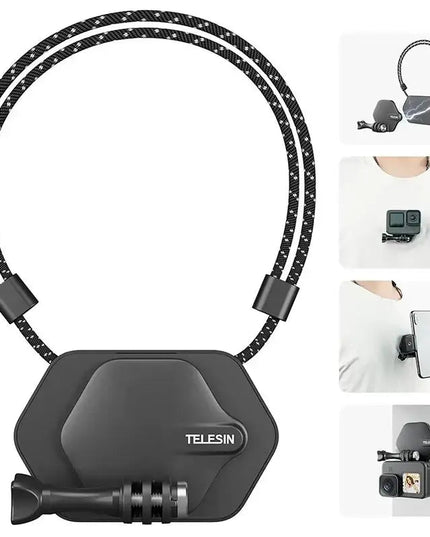 Telesin Magnetisk Nackrem Med Separat Magnetfäste för Actionkamera