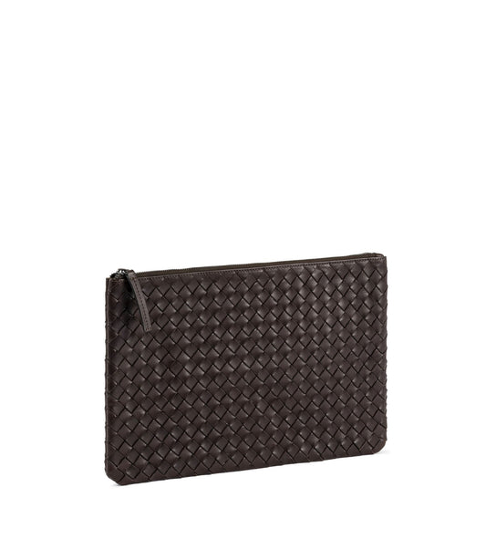 STRANNINGE Flätad datorväska 13" Mörkbrun