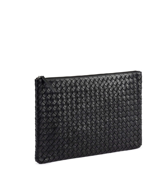 STRANNINGE Flätad datorväska 16" Svart