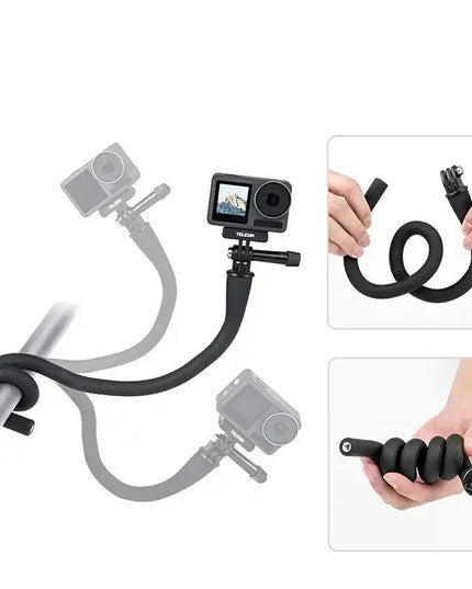 Telesin Flexible Mount - Flexibelt Svanhalsfäste 1/4" till GoPro
