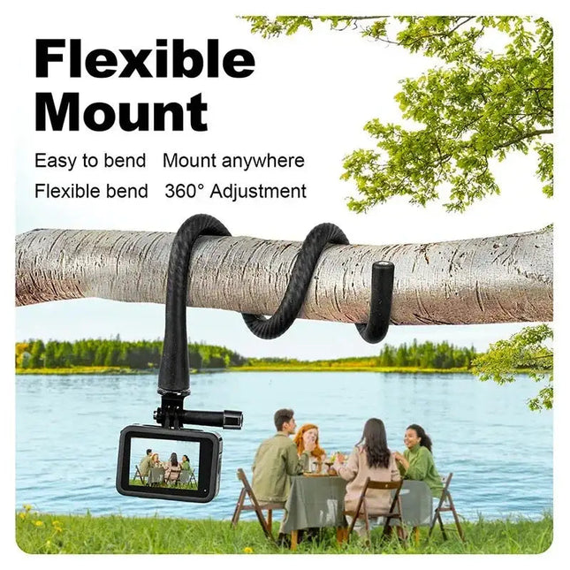 Telesin Flexible Mount - Flexibelt Svanhalsfäste 1/4" till GoPro