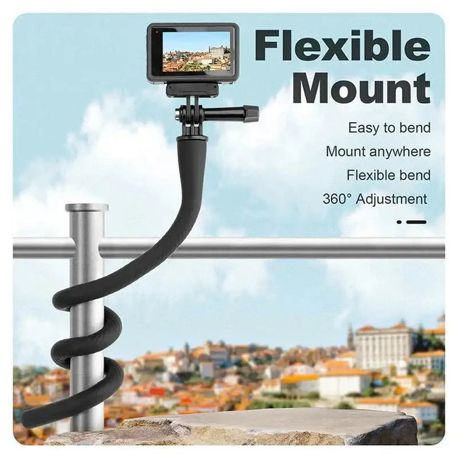 Telesin Flexible Mount - Flexibelt Svanhalsfäste 1/4" till GoPro