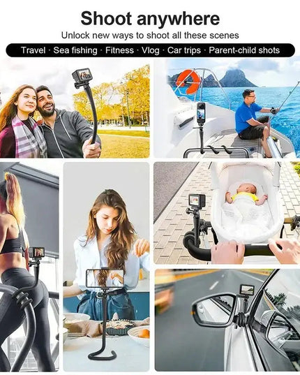 Telesin Flexible Mount - Flexibelt Svanhalsfäste 1/4" till GoPro