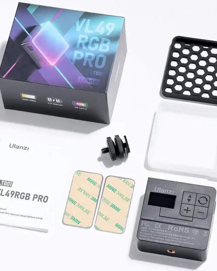 Ulanzi VL49RGB Pro – Kompakt belysning för foto & video med RGB, magnetfäste och full kontroll