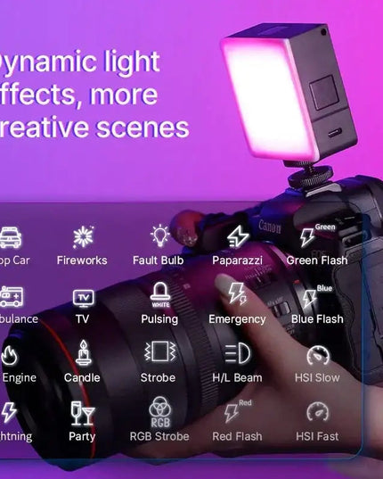 Ulanzi VL49RGB Pro – Kompakt belysning för foto & video med RGB, magnetfäste och full kontroll