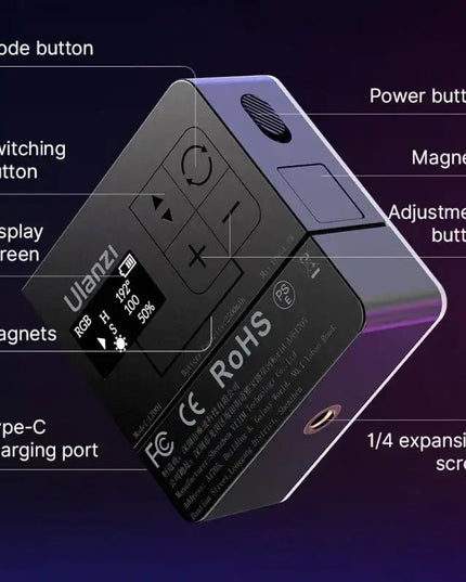 Ulanzi VL49RGB Pro – Kompakt belysning för foto & video med RGB, magnetfäste och full kontroll