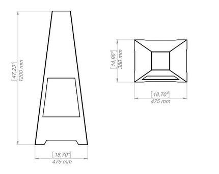 Eldstad i Corten - Flamman