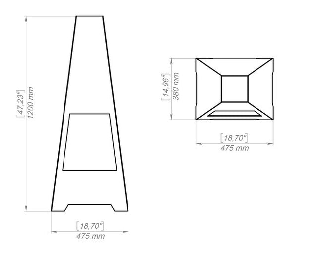 Eldstad i Corten - Flamman