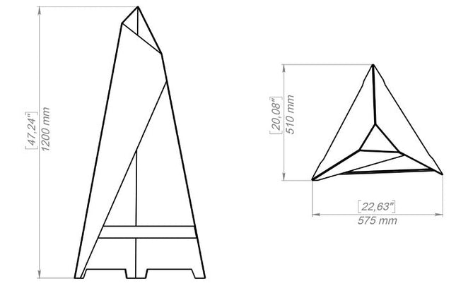 Eldstad Corten - Pyramiden