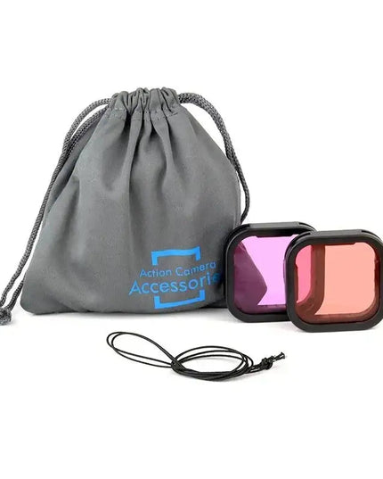 Färgfilter 2-pack - Röd light + Lila till GoPro Hero12/11/Mini/10/9 Black - Kit