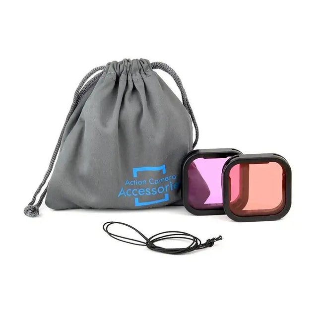Färgfilter 2-pack - Röd light + Lila till GoPro Hero12/11/Mini/10/9 Black - Kit