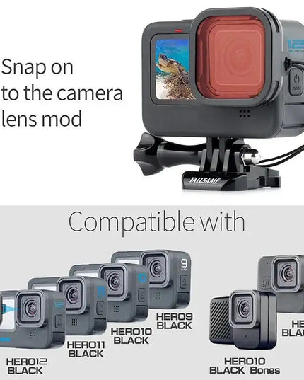 Färgfilter 2-pack - Röd light + Lila till GoPro Hero12/11/Mini/10/9 Black - Kit