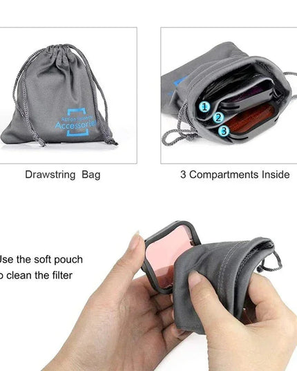 Färgfilter 2-pack - Röd light + Lila till GoPro Hero12/11/Mini/10/9 Black - Kit