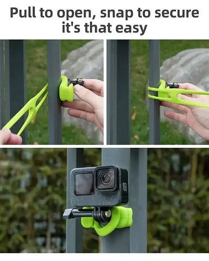 Telesin Flexibelt Silikonfäste 360° till Kamera - Svart