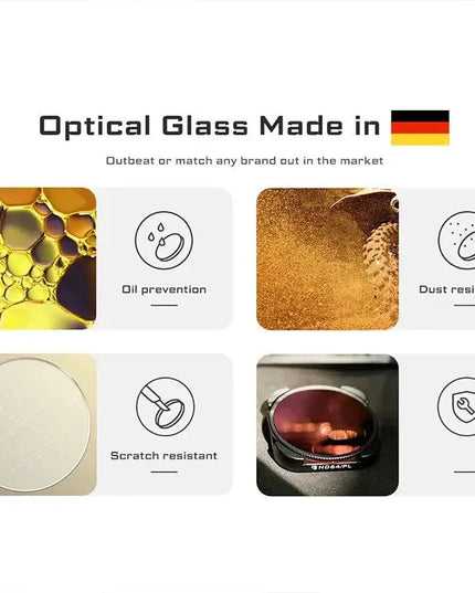 Freewell Filter Bright Day 4K Kit - ND8/PL + ND16/PL + ND32/PL + ND64/PL till GoPro Hero12/11/Mini/10/9 Black - 4-pack