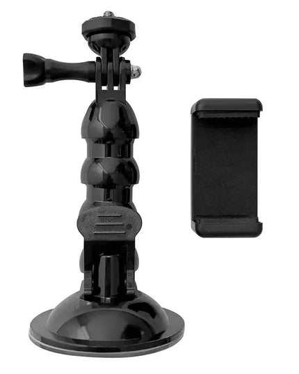 Böjbart svanhalsstativ med sugpropp och fäste för GoPro, Mobiltelefon, 1/4" skruv - Kit