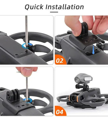 Fäste / hållare för kamera / tillbehör till DJI Avata 2 - Ovansida