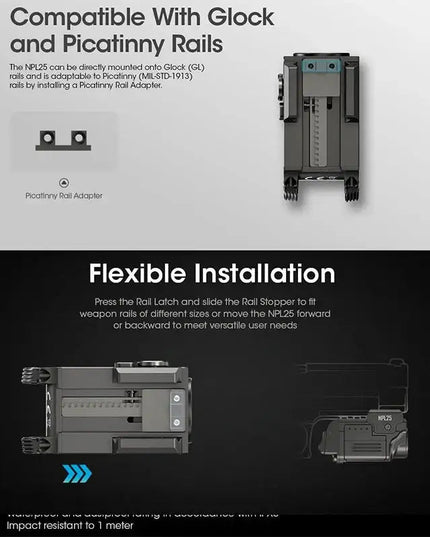 Nitecore NPL25 Ficklampa för Picatinny Vapenfäste – 900 lm