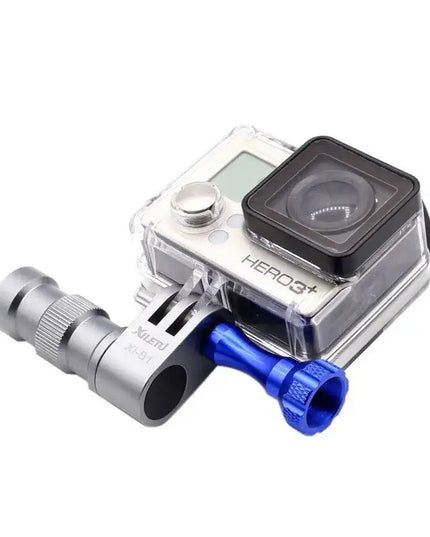 Fäste GoPro till hjulnav / hjulaxel cykel 360 grader - 5mm gänga - Aluminium