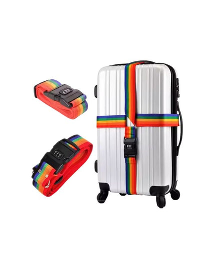 Bagagerem med kombinationslås, justerbar, rainbow