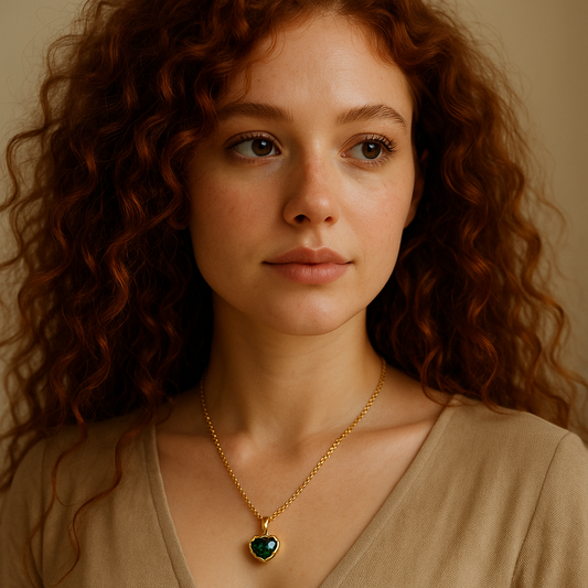 Ariel grönt hjärthalsband