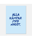 50x70 cm / Blå/blå
