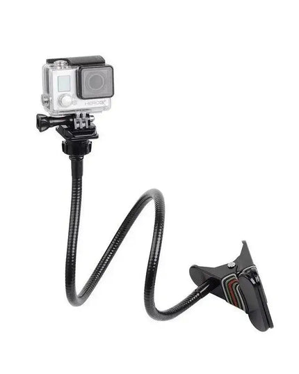 Böjbart svanhalsstativ med klämma - Metall