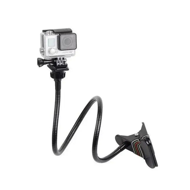 Böjbart svanhalsstativ med klämma - Metall