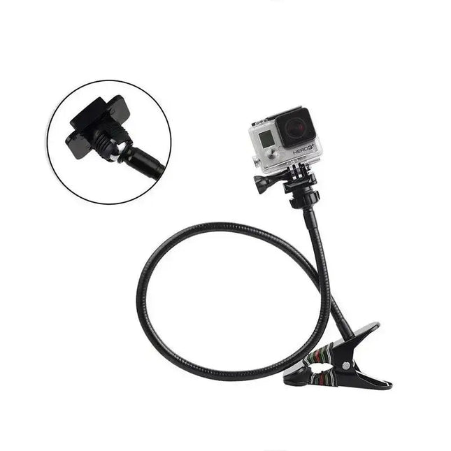 Böjbart svanhalsstativ med klämma - Metall