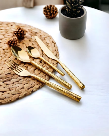 24-pack Rund Bestick- Guld