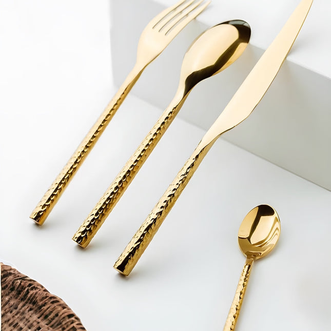 24-pack Rund Bestick- Guld
