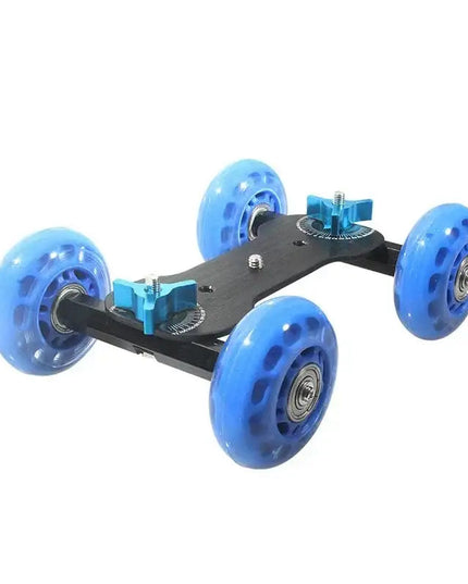 Dolly / slider / stativ på hjul med GoPro-fäste