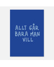 50x70 cm / Blå/blå