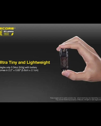 Nitecore TUBE V2.0 Nyckelringslampa - Svart - 55lm
