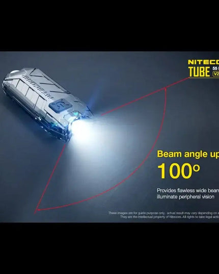 Nitecore TUBE V2.0 Nyckelringslampa - Svart - 55lm