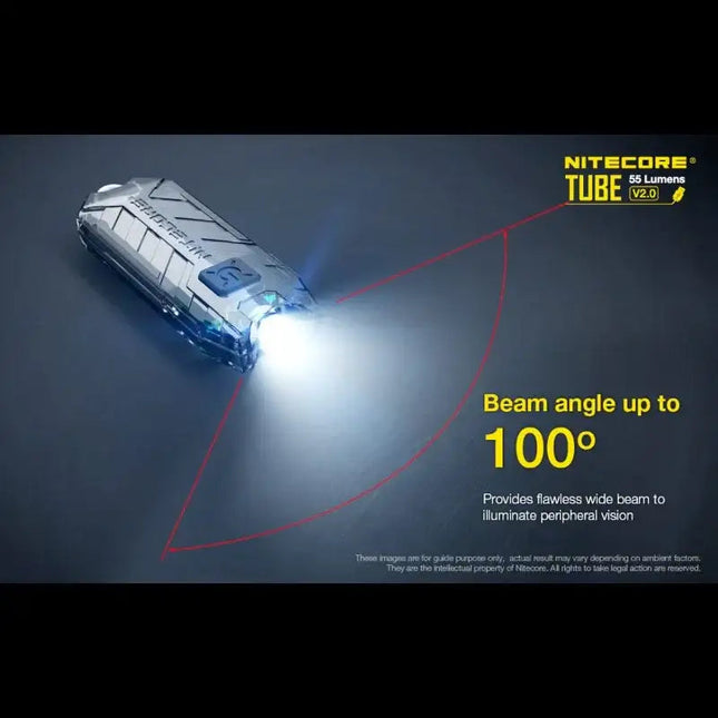 Nitecore TUBE V2.0 Nyckelringslampa - Svart - 55lm