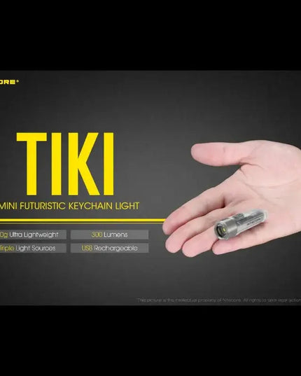 Nitecore TIKI Nyckelringslampa USB-C - 300lm