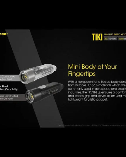 Nitecore TIKI Nyckelringslampa USB-C - 300lm