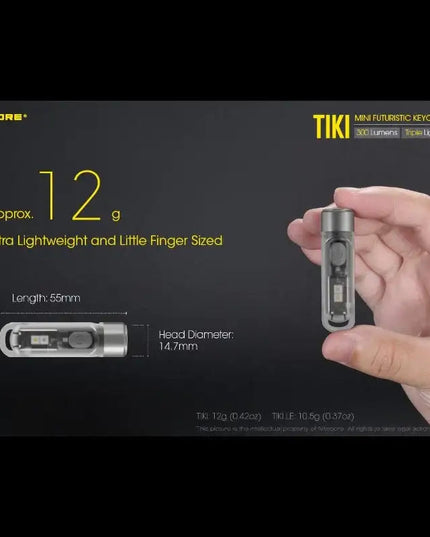 Nitecore TIKI Nyckelringslampa USB-C - 300lm