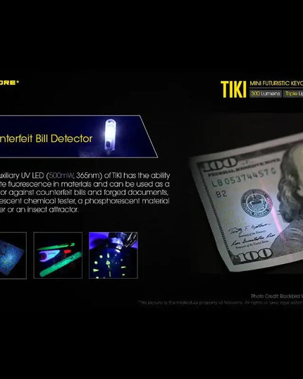 Nitecore TIKI Nyckelringslampa USB-C - 300lm