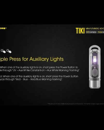 Nitecore TIKI Nyckelringslampa USB-C - 300lm