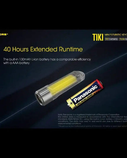 Nitecore TIKI Nyckelringslampa USB-C - 300lm