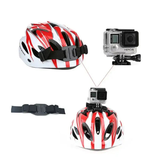 GoPro-snabbfäste med spännband för hjälm
