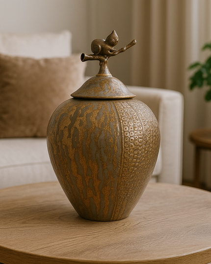Textured Bronze Urna