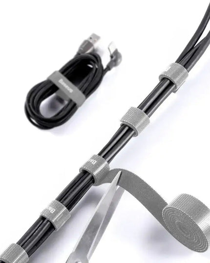 Baseus kardborrband på rulle, bredd 14mm, 3m - Grå