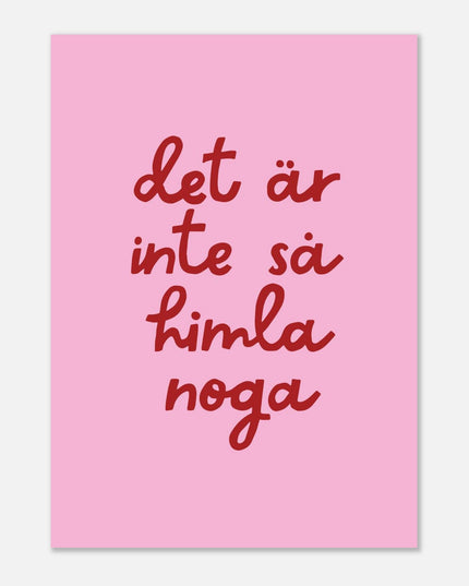 Poster | Inte så noga