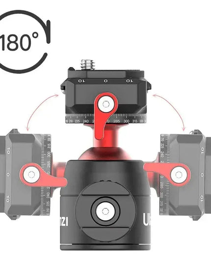 Ulanzi U-70 Kulledsfäste Vlog med tillbehörshållare 360 grader - Aluminium